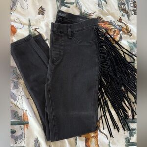 Black Fringe Women's Jeans